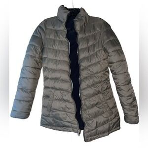 Snobbish Collection Womens Reversible Coat‎ Puffer Anorak Small Black Green